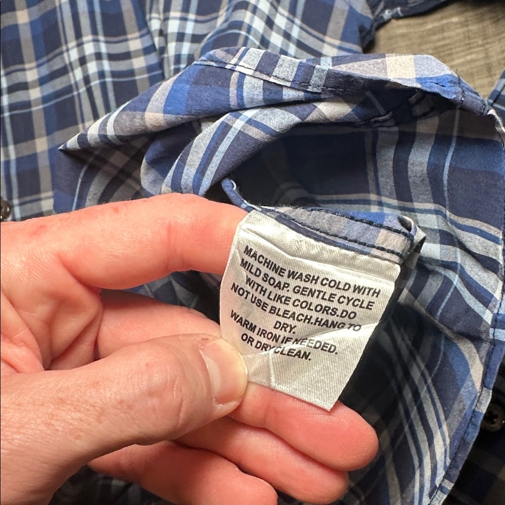 Kolte Plaid Long Sleeve Button Down - XL (17.5) - Picture 6 of 6